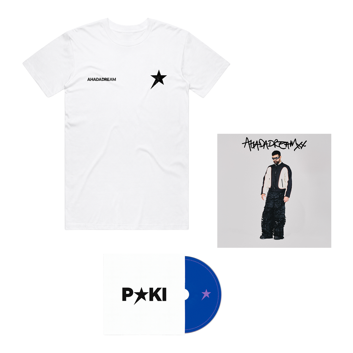 White T-Shirt + CD + Signed Art Card